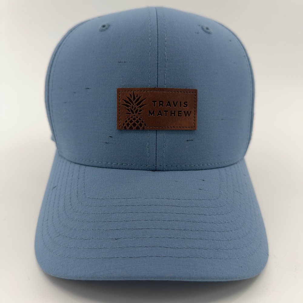 TravisMathew Mens Blue Golf Hat ChampionsGate Pineapple Flexfit 110 Snapback Cap